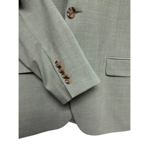 NEW 3D Wool Nordstrom Men's Blazer Green Wool Blend Lined Size 40R Jacket
